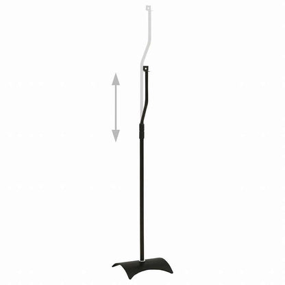 vidaXL ユニバーサルスピーカースタンド ブラック 2点電子機器 オーディオ オーディオアクセサリー スピーカーアクセサリ スピーカースタンド・マウント(代引不可)