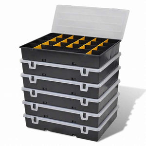 vidaXL 収納ボックス 整理ケース 6点セットハードウェア ハードウェアアクセサリ 工具収納・整理整頓 ツールボックス(代引不可)