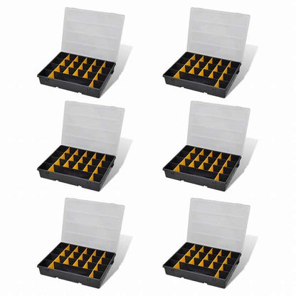 vidaXL 収納ボックス 整理ケース 6点セットハードウェア ハードウェアアクセサリ 工具収納・整理整頓 ツールボックス(代引不可)