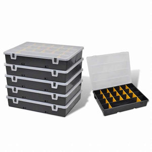 vidaXL 収納ボックス 整理ケース 6点セットハードウェア ハードウェアアクセサリ 工具収納・整理整頓 ツールボックス(代引不可)
