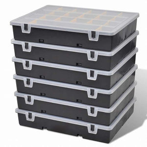 vidaXL 収納ボックス 整理ケース 6点セットハードウェア ハードウェアアクセサリ 工具収納・整理整頓 ツールボックス(代引不可)