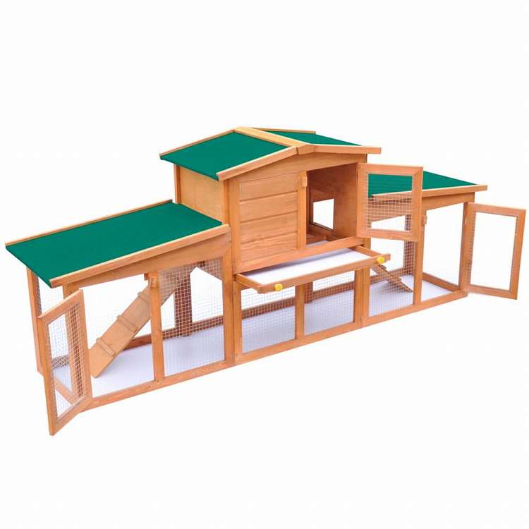 合板製小動物用ハウス屋根付き vidaXL 屋外用 大型うさぎ小屋 小動物ハウス ペットケージ 屋根付き