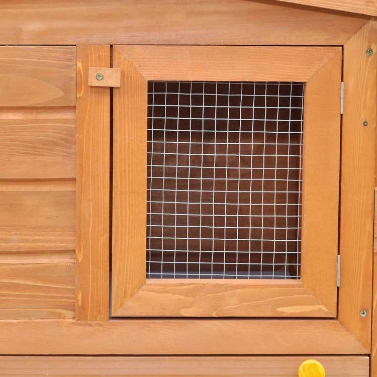 vidaXL 屋外用 大型うさぎ小屋 小動物ハウス ペットケージ 屋根付き 木製動物&ペット用品 ペット用品 小動物用品 小動物 飼育・ケージ(代引不可)