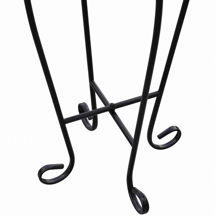 vidaXL モザイク サイドテーブル ガーデニングテーブル ブラックホワイトホーム&ガーデン 芝&ガーデン ガーデニング 植物スタンド(代引不可)