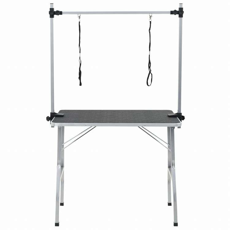 vidaXL トリミングテーブル 犬/猫/ペット用 調節可能 2ループ付き動物&ペット用品 ペット用品 ペットケア用品(代引不可)