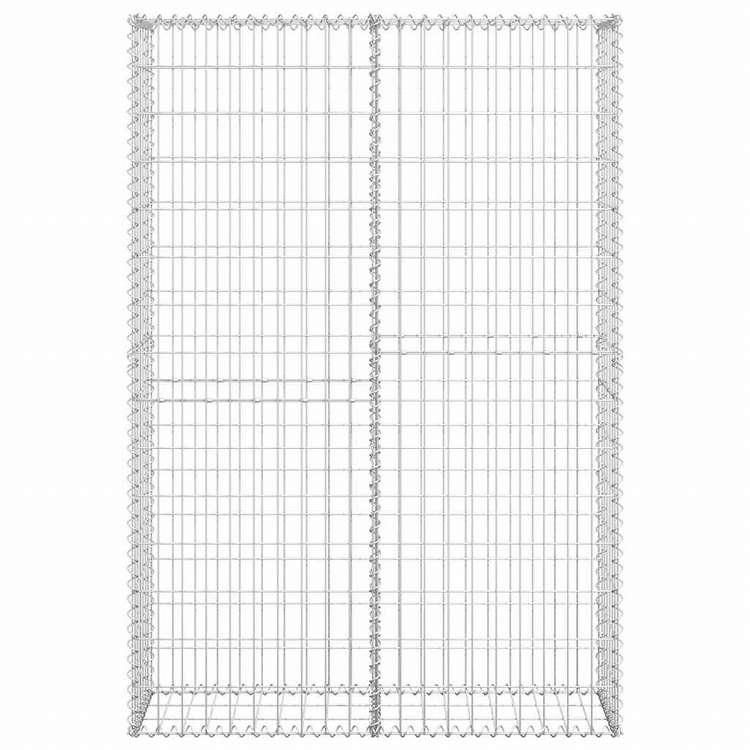 vidaXL 蓋つきガビオンバスケット 亜鉛メッキ鋼線製 150x100x30cmハードウェア フェンス&バリア フェンスパネル(代引不可)