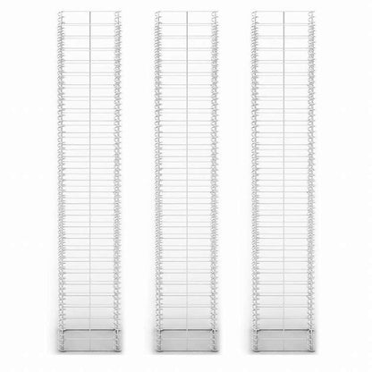 vidaXL ガビオン3点セット 亜鉛メッキ鋼線製 25x25x150cmハードウェア フェンス&バリア フェンスパネル(代引不可)