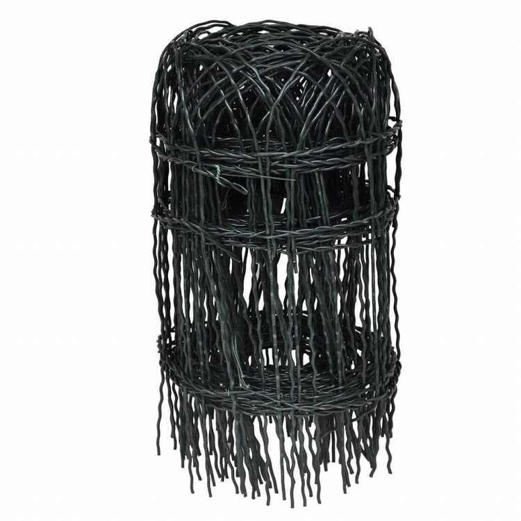 vidaXL 141071 vidaXL 庭園境界フェンス 粉体塗装鉄線 10 x 0.4 mハードウェア フェンス&バリア 庭小道・縁(代引不可)