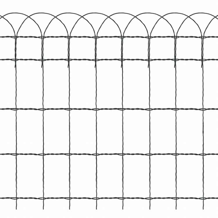 vidaXL 庭園境界フェンス 粉体塗装鉄線 10 x 0.65 mハードウェア フェンス&バリア 庭小道・縁(代引不可)