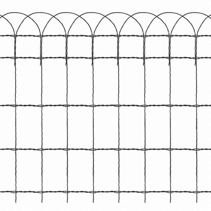 vidaXL 庭園境界フェンス 粉体塗装鉄線 10 x 0.65 mハードウェア フェンス&バリア 庭小道・縁(代引不可)