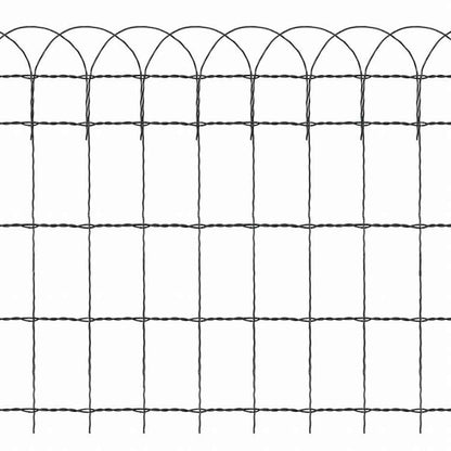 vidaXL 庭園境界フェンス 粉体塗装鉄線 25 x 0.65 mハードウェア フェンス&バリア 庭小道・縁(代引不可)