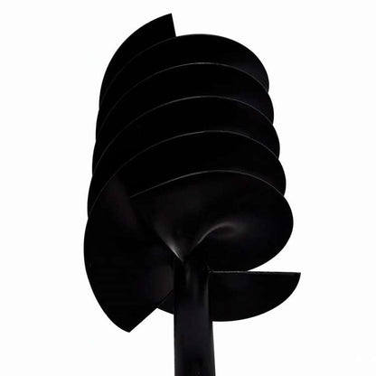 vidaXL ハンドル付き 掘削ドリル アースオーガー用ビット 200 mm 3スパイラル型 スチール製 黒色ハードウェア ツール ドリル オーガードリル(代引不可)