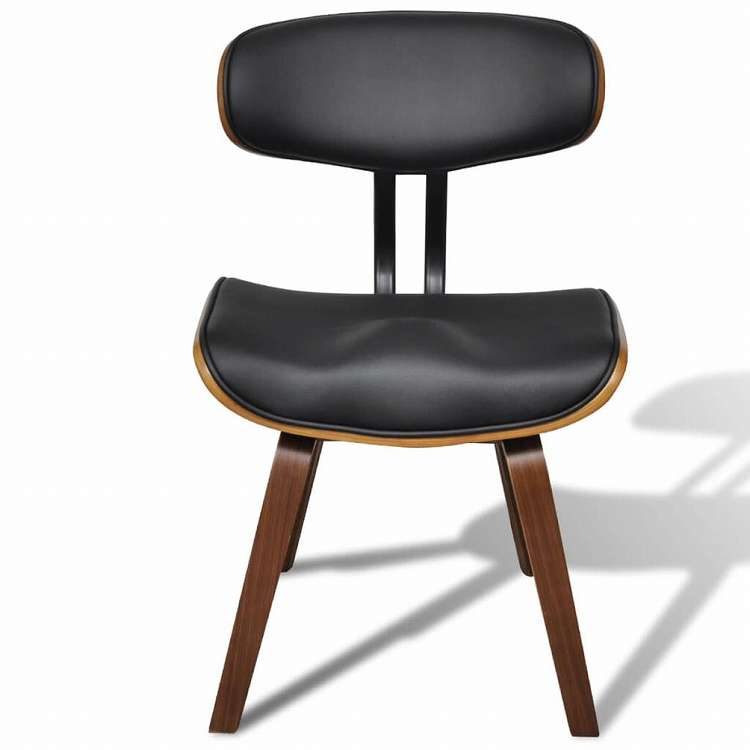 vidaXL ダイニングチェア 2点セット 曲げ木細工&合成皮革製家具 チェア キッチン・ダイニングルームチェア(代引不可)