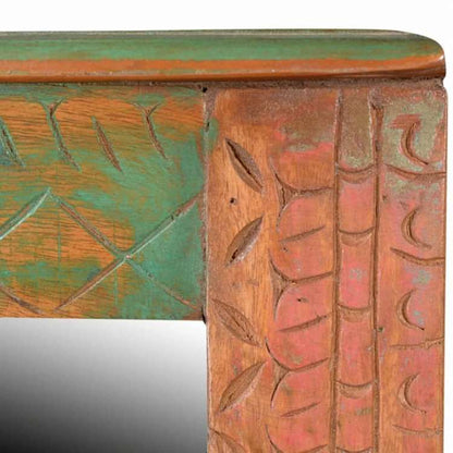 vidaXL バスルーム用 洗面キャビネットセット ミラー付き 再生無垢材家具 家具セット バスルーム家具セット(代引不可)