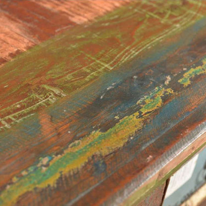 vidaXL 再生木製キャビネット 無垢材 引き出し4段家具 キャビネット&収納 ドレッサー(代引不可)