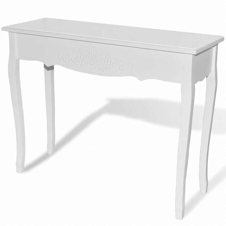 vidaXL 化粧台 ホワイト家具 テーブル アクセントテーブル エンドテーブル(代引不可)
