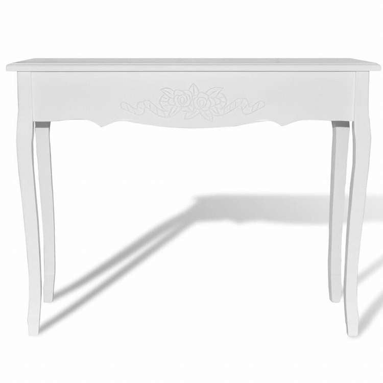 vidaXL 化粧台 ホワイト家具 テーブル アクセントテーブル エンドテーブル(代引不可)