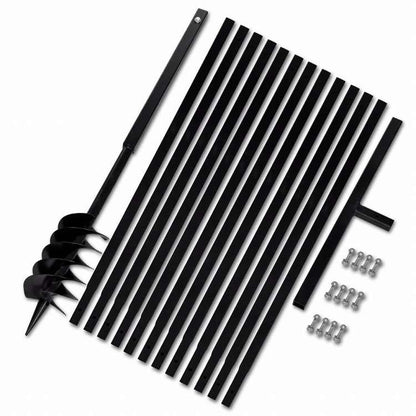 vidaXL グラウンドドリル ハンドル付き 120mm 延長チューブ 13m スチールハードウェア ツール ドリル オーガードリル(代引不可)