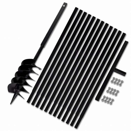 vidaXL グラウンドドリル ハンドル付き 150mm 延長チューブ 13m スチールハードウェア ツール ドリル オーガードリル(代引不可)
