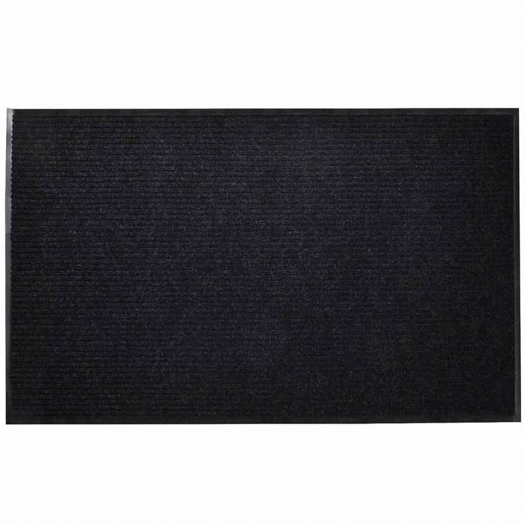 vidaXL 玄関マット 90x60cm ブラック PVC製ホーム&ガーデン デコレーション ドアマット(代引不可)
