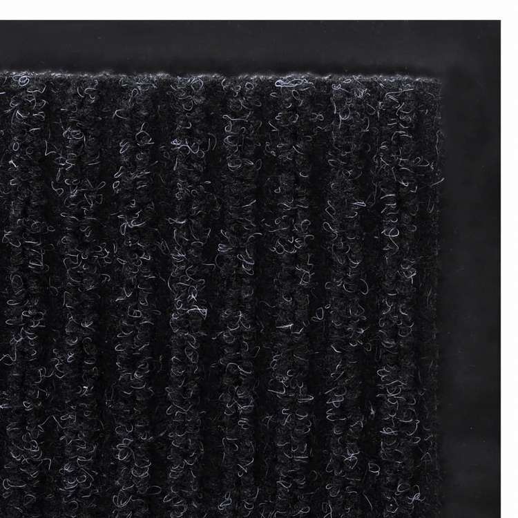 vidaXL 玄関マット 90x150cm ブラック PVC製ホーム&ガーデン デコレーション ドアマット(代引不可)