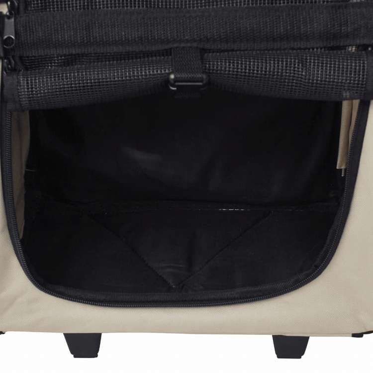 vidaXL 折りたたみ式 ペット用トロリー 多目的 ベージュAnimals & Pet Supplies ペット用品 ペットカート(代引不可)