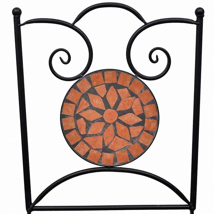 vidaXL 折り畳み式ビストロチェア 2点 セラミック テラコッタ家具 アウトドア家具 屋外椅子 アウトドアベンチチェア(代引不可)