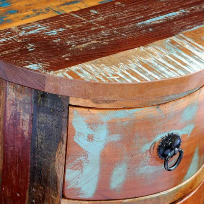 vidaXL 再生木製キャビネット 無垢材 3段引き出し家具 キャビネット&収納 収納キャビネット・ロッカー(代引不可)