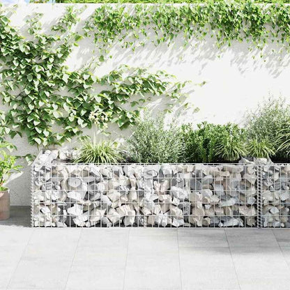 vidaXL ガビオンプランター 180x90x50cm 亜鉛メッキ鋼製ハードウェア フェンス&バリア フェンスパネル(代引不可)
