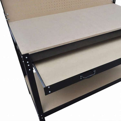 vidaXL ハンガーボードと引き出し付き ワークベンチハードウェア ハードウェアアクセサリ 工具収納・整理整頓 ワークベンチ(代引不可)