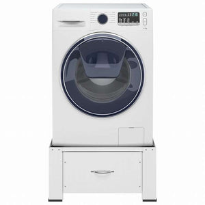 vidaXL 洗濯機置き台 引き出し付き ホワイトホーム&ガーデン 家電用アクセサリ 洗濯関連用品 ウォッシャー・ドライヤーアクセサリ(代引不可)