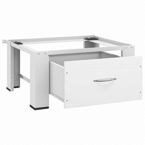 vidaXL 洗濯機置き台 引き出し付き ホワイトホーム&ガーデン 家電用アクセサリ 洗濯関連用品 ウォッシャー・ドライヤーアクセサリ(代引不可)