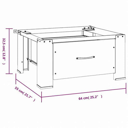 vidaXL 洗濯機置き台 引き出し付き ホワイトホーム&ガーデン 家電用アクセサリ 洗濯関連用品 ウォッシャー・ドライヤーアクセサリ(代引不可)