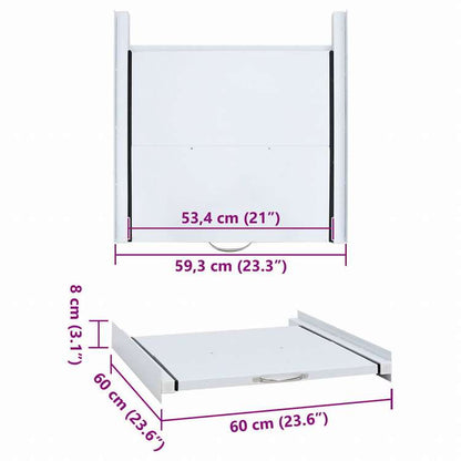 vidaXL 洗濯機 重ね置きキット 引き出しボード付きホーム&ガーデン 家電用アクセサリ 洗濯関連用品 ウォッシャー・ドライヤーアクセサリ(代引不可)
