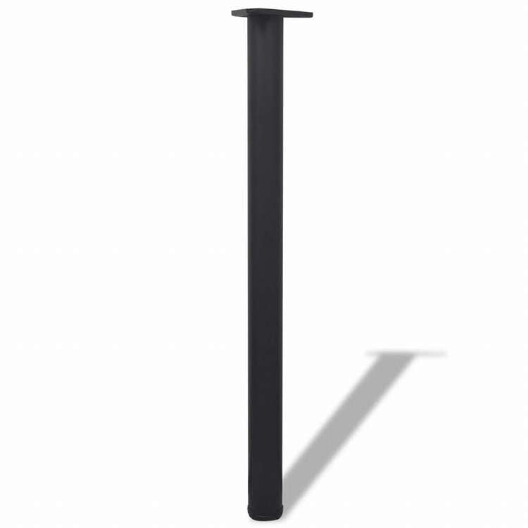 vidaXL テーブル脚 4点 高さ調節可能 ブラック 870mm家具 テーブル用品 テーブル脚(代引不可)