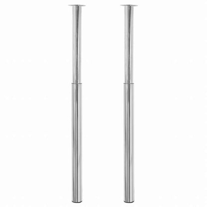vidaXL 伸縮式テーブル脚 2点 クローム 710?1100mm家具 テーブル用品 テーブル脚(代引不可)