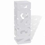 vidaXL 傘立て 杖スタンド スチール製 48.5cm ホワイト スクエアホーム&ガーデン 家事用品 収納&オーガナイザー 収納フック&ラック 傘立て・ラック(代引不可)