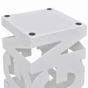 vidaXL 傘立て 杖スタンド スチール製 48.5cm ホワイト スクエアホーム&ガーデン 家事用品 収納&オーガナイザー 収納フック&ラック 傘立て・ラック(代引不可)