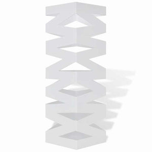 vidaXL 傘立て 杖スタンド スチール製 48.5cm ホワイト スクエアホーム&ガーデン 家事用品 収納&オーガナイザー 収納フック&ラック 傘立て・ラック(代引不可)