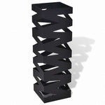 vidaXL 傘立て 杖スタンド スチール製 48.5cm ブラック スクエアホーム&ガーデン 家事用品 収納&オーガナイザー 収納フック&ラック 傘立て・ラック(代引不可)