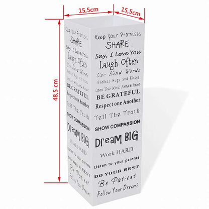 vidaXL 傘立て 杖スタンド スチール製 48.5cm ホワイト スクエアホーム&ガーデン 家事用品 収納&オーガナイザー 収納フック&ラック 傘立て・ラック(代引不可)
