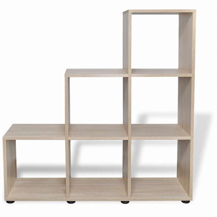 vidaXL 階段型 本棚/ディスプレイシェルフ 107cm オーク家具 棚 本棚・オープンラック(代引不可)