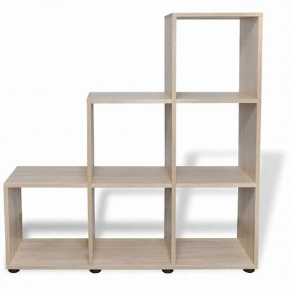 vidaXL 階段型 本棚/ディスプレイシェルフ 107cm オーク家具 棚 本棚・オープンラック(代引不可)