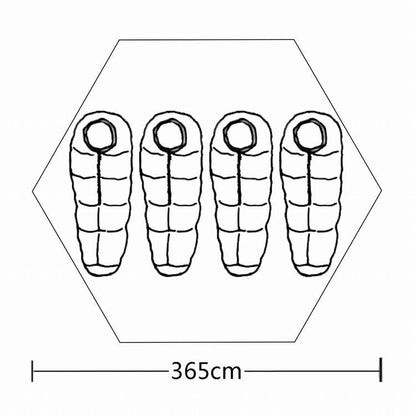 vidaXL 4人用テント グリーンスポーツグッズ アウトドアレクリエーション キャンプ&ハイキング テント(代引不可)