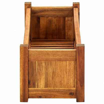 vidaXL ガーデンレイズドベッド アカシア材 76x27.6x25cmホーム&ガーデン 芝&ガーデン ガーデニング 鉢植え・プランター(代引不可)