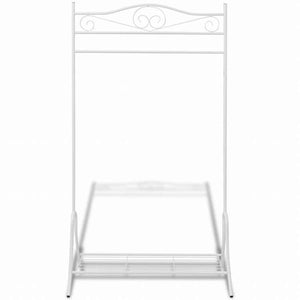 vidaXL 洋服ラック ホワイト スチール製ホーム&ガーデン 家事用品 収納&オーガナイザー 衣類・ワードローブ収納 クローゼット整理収納・衣服ラック(代引不可)