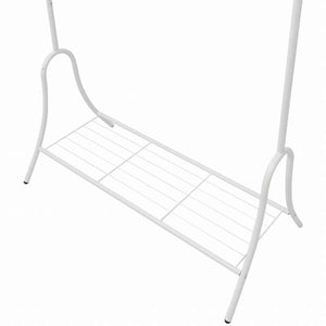 vidaXL 洋服ラック ホワイト スチール製ホーム&ガーデン 家事用品 収納&オーガナイザー 衣類・ワードローブ収納 クローゼット整理収納・衣服ラック(代引不可)