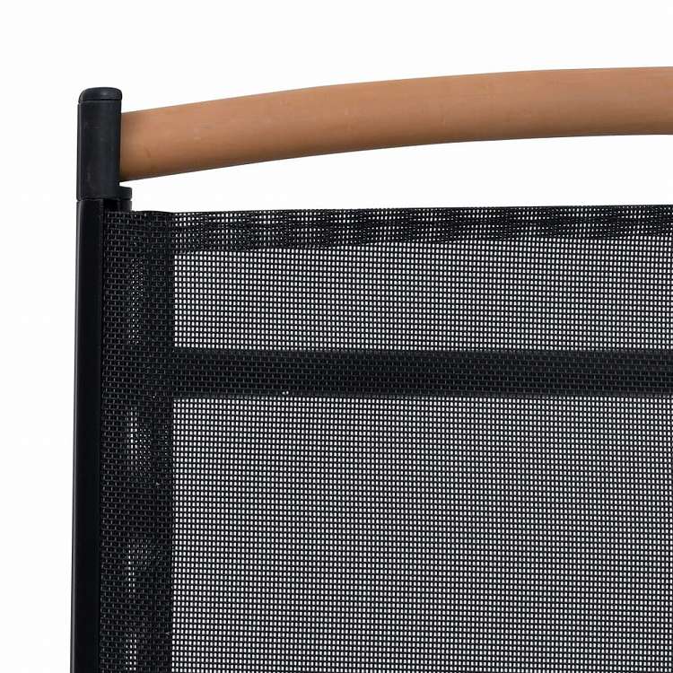 vidaXL 折りたたみガーデンチェア 2点 アルミ&合成繊維 ブラック家具 アウトドア家具 屋外椅子 アウトドアベンチチェア(代引不可)