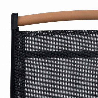 vidaXL 折りたたみガーデンチェア 2点 アルミ&合成繊維 ブラック家具 アウトドア家具 屋外椅子 アウトドアベンチチェア(代引不可)