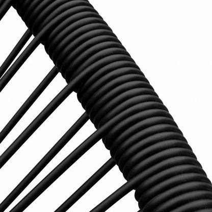 vidaXL 屋外用ロッキングチェア ブラック ポリラタン製家具 アウトドア家具 屋外椅子 アウトドアベンチチェア(代引不可)